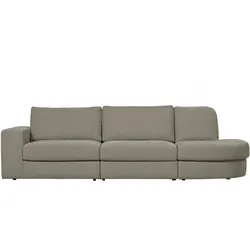 Sofa Family aus Webstoff, modern und komfortabel, rechts, grau, abnehmbare Sitzkissen