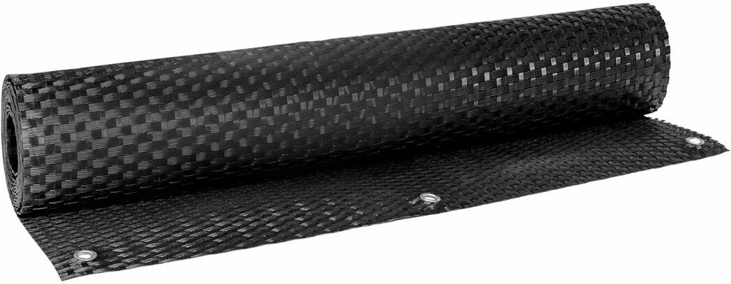 Vidaxl Balcony Screen With Eyelets Black 300cm W x 100cm D
