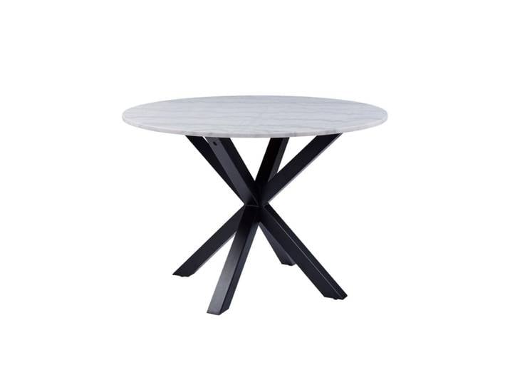 Table ronde en marbre blanc l110 4 personnes