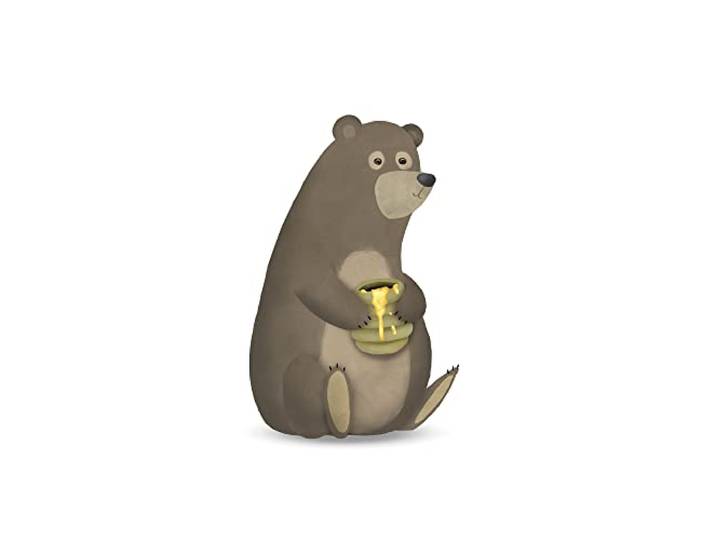 Komar Cute Animal Bear – Taille : 50 x 70 cm Décoration murale (sans cadre) – Pure Boutique