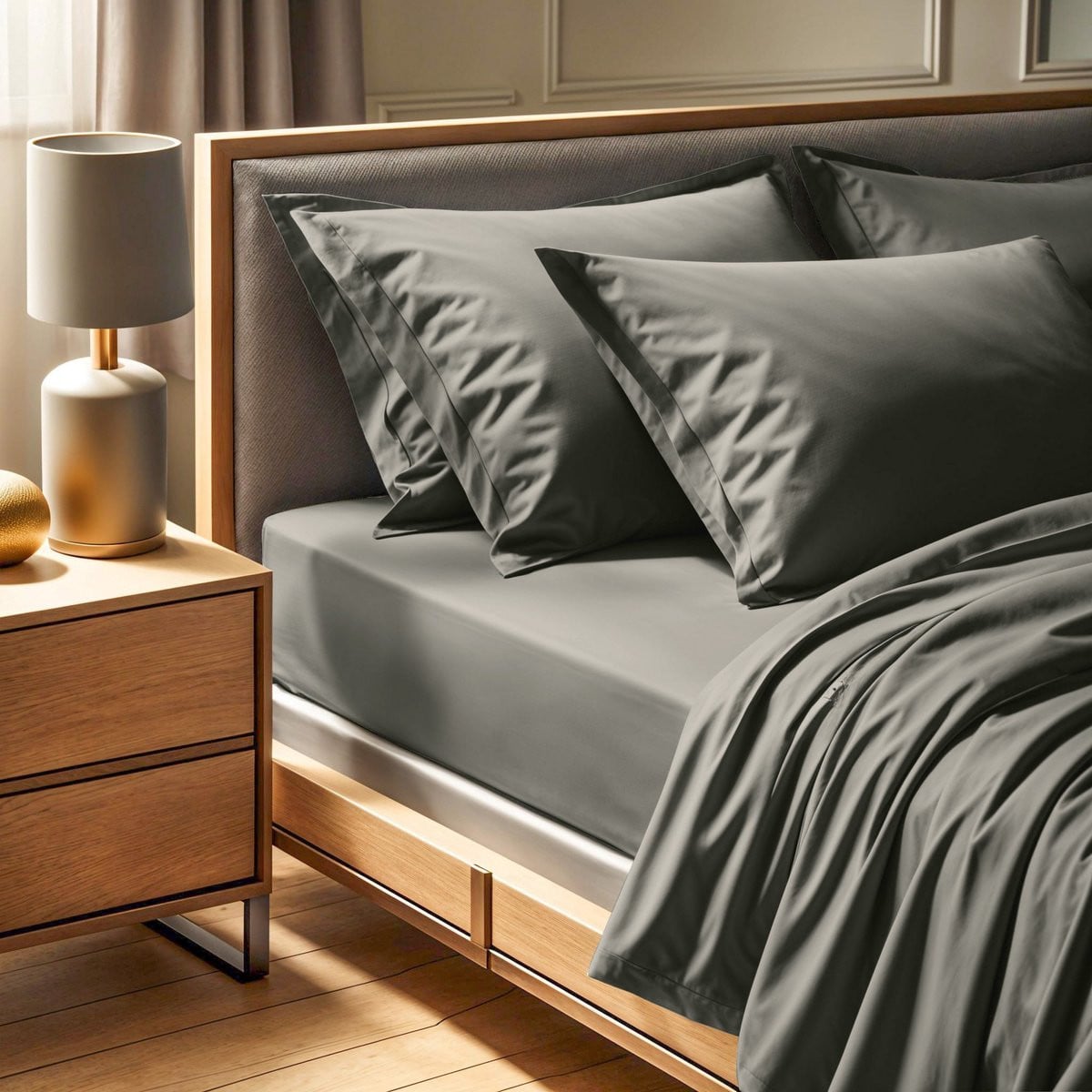Asir Ranforce Hoeslaken Kingsize - Donkergrijs - 100% Katoen - 160 x 200 + 30 cm