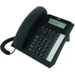 Tiptel 1020, Telefon, Schwarz, Grau