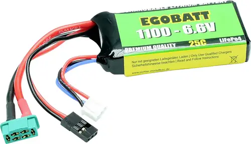 Pichler Modellbau Modellbau-Akkupack (LiFe) 6.6V 1100 mAh Zellen-Zahl: 2 25 C Softcase JR, MPX