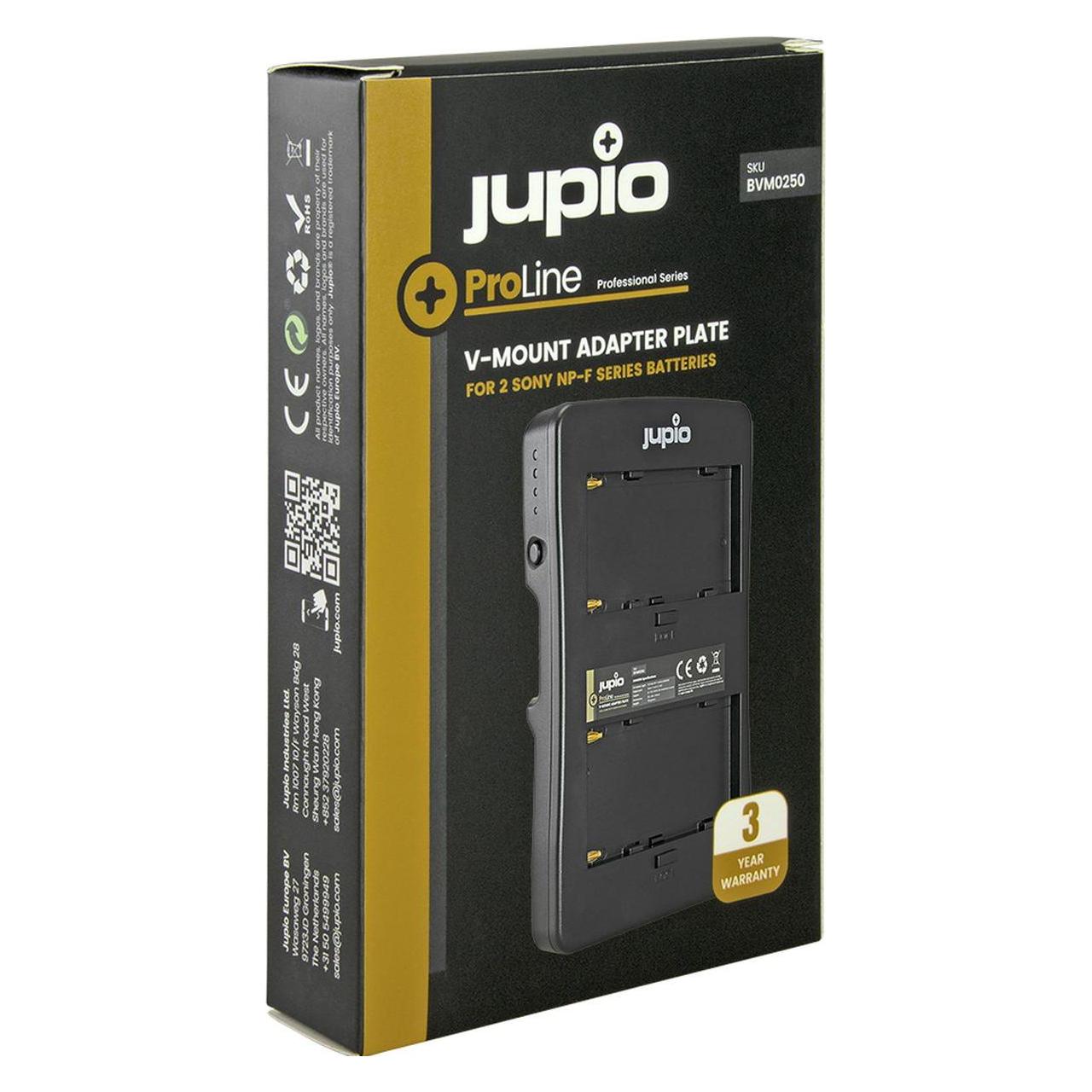 Jupio ProLine V-Mount Adapter Plate For 2X Sony NP-F Series (Kamera Akku Netzadapter) (BVM0250)