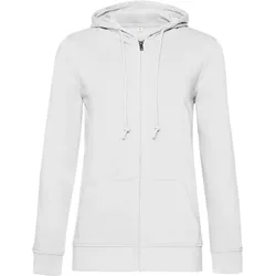 B&C Damen Bio Kapuzen Sweatjacke Inspire WW36B white L