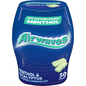 Airwaves Kaugummis Menthol & Eucalyptus, zuckerfrei, Dose mit 50 Dragees
