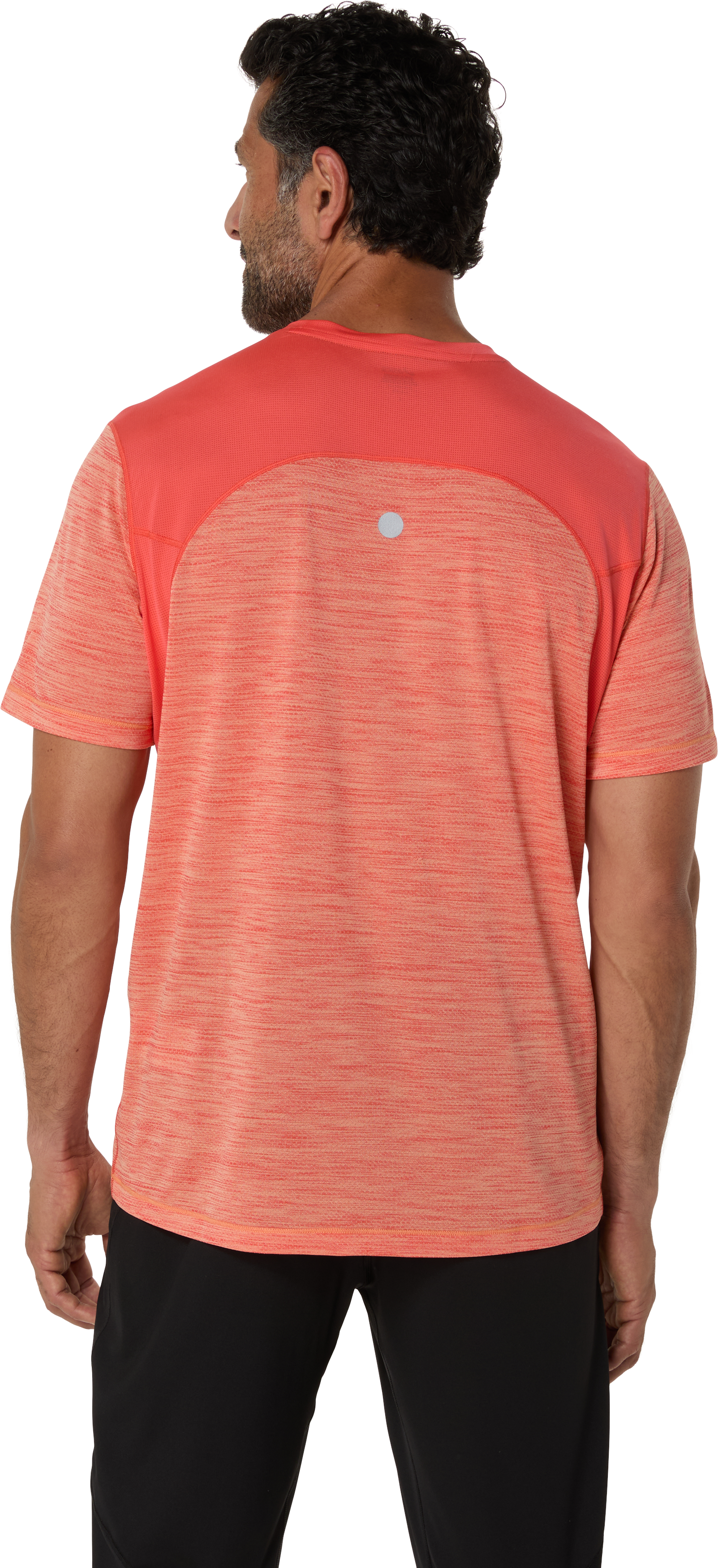 Laufshirt ASICS "ROAD SS TOP", Herren, Gr. XL, rot (coral reef, mojave), Obermaterial: 53% Polyester, 47% Nylon, Rundhals, Shirts Laufshirt coral reef, mojave XL