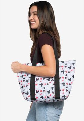 Women's Disney Mickey & Minnie Mouse Heart Icons Zip Tote Bag by Disney in Multi