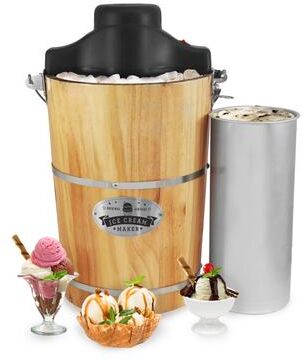 Elite Gourmet 6 quart Old Fashioned Ice Cream Freezer