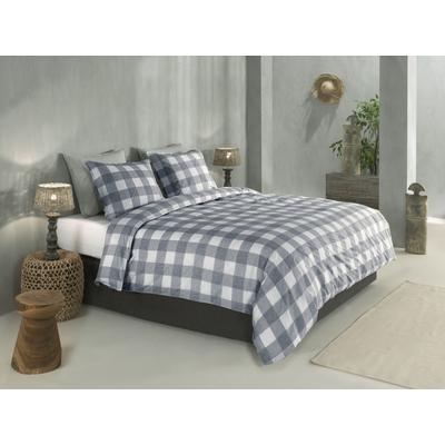 Bettwäsche ZO HOME "Quattro-di-Lino", blau (denim), B/L: 135cm x 200cm, 1 Stk., 1 Stk., Renforcé, B/L: 80cm x 80cm, 1 Stk., Renforcé, Obermaterial: 100% Baumwolle, Bettwäsche, Bettwäsche, Bettwäsche aus 100% Baumwolle, hochwertige Renforcé