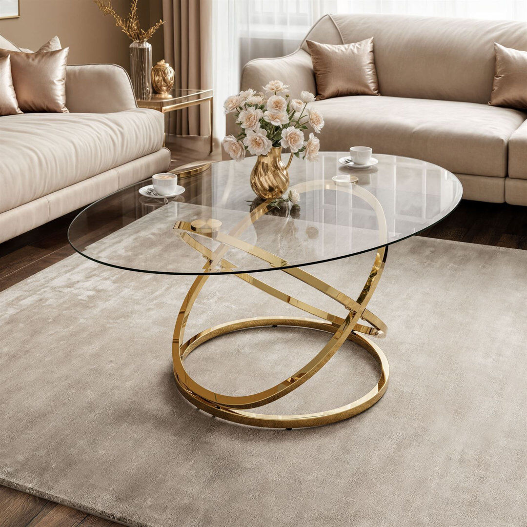 Fairmont Park Coffee Table Clear 47cm H X 122cm W X 82cm D
