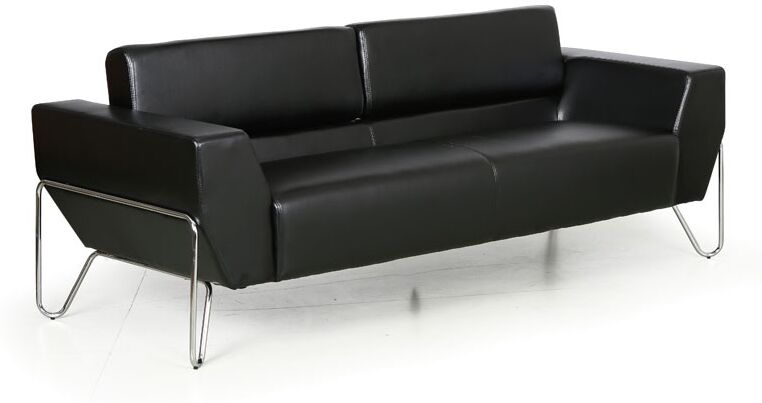 B2B Partner Sofa SPIDER, 3 Sitzplätze, schwarz
