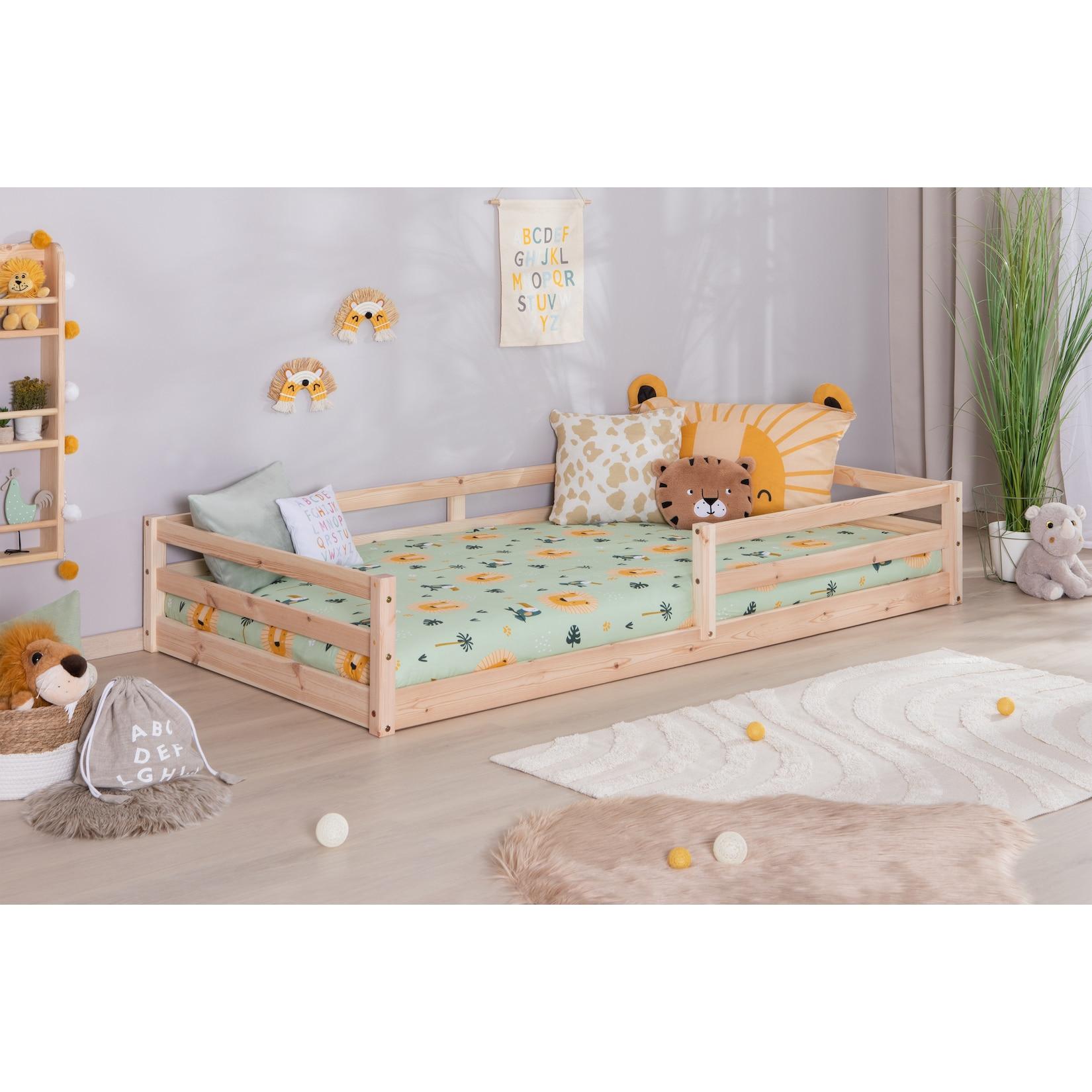 TiCAA Bodenbett „Neo“, Kinderbett, Jugendbett, Schlafzimmer, Kinderzimmer