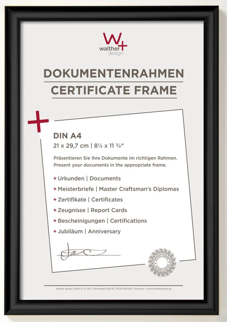 Walther cadre plastique Trendstyle KP130B 21x29,7cm noir