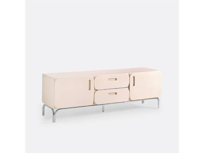 LA REDOUTE Meuble TV 2 portes 2 tiroirs, 150 cm, NAVEL Beige