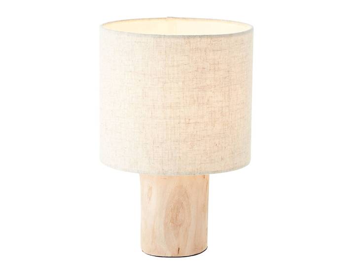 Tischleuchte Pia Ø 20cm Beige Leinen E27