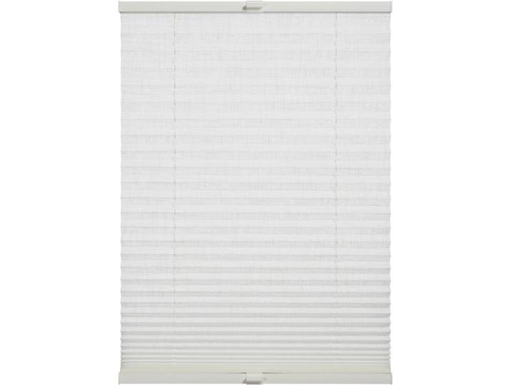 Plissee Marla, mit Bohren, blickdicht, Leinen-Optik , weiss (weiß), B:40cm H:130cm, Obermaterial: 100% Polyester, SCHÖNER WOHNEN-KOLLEKTION, Plissees, Plissee, verschraubt, mit Leinen-Optik