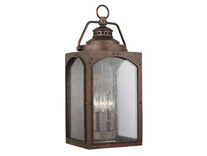 Elstead Randhurst Outdoor 3 Licht Große Wandlaterne, Kupferoxid, IP44, E14