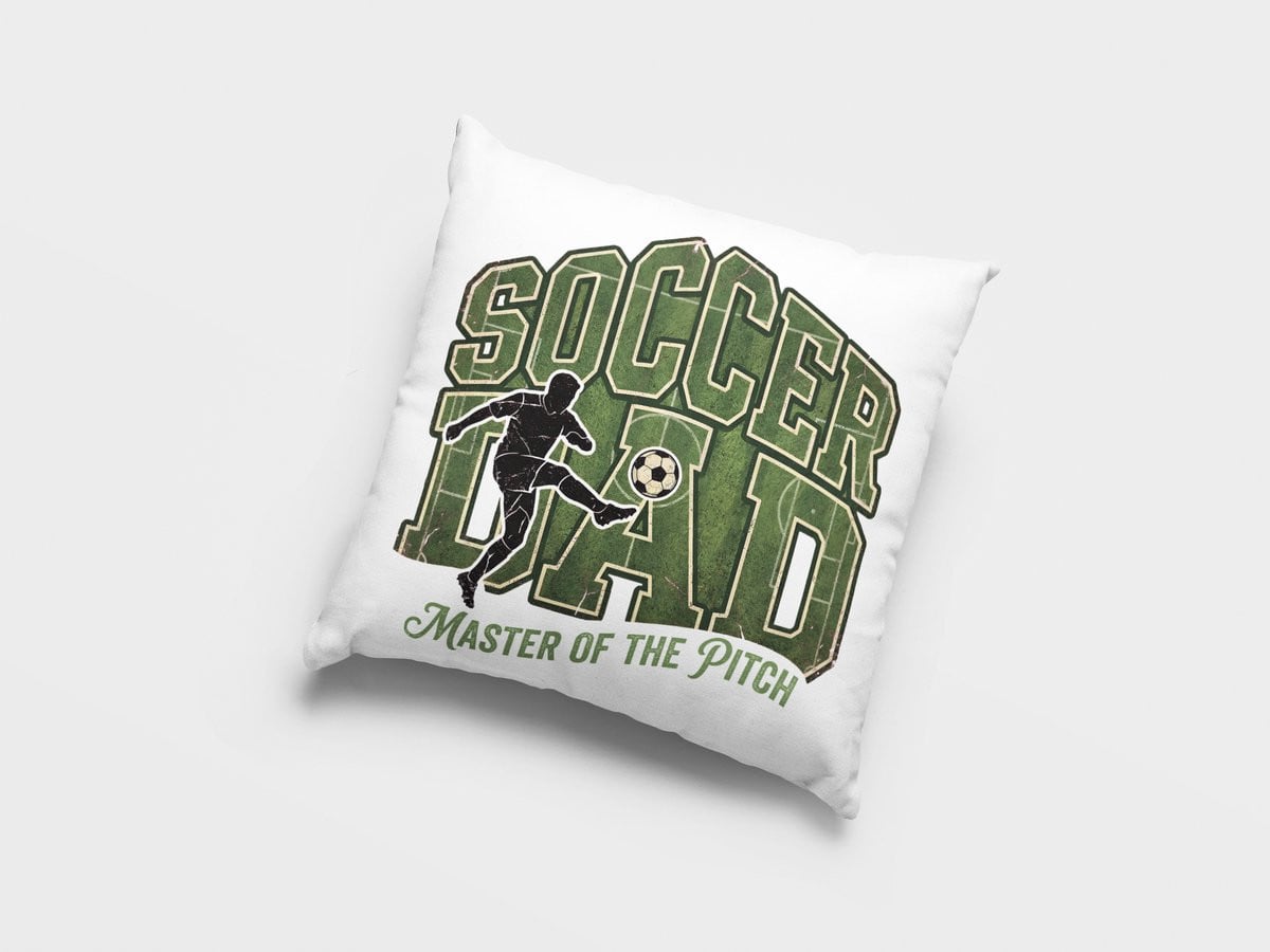 Voetbal Papa Meester van het Veld Sierkussen - Decoratie voor voetbalfans en een ideaal cadeau voor vaderdag