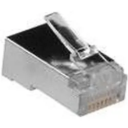 ACT RJ45 (8P/8C) shielded modulaire connector for round cable with solid conductors. Unit: Bag 25 pcs, Server Zubehör, Silber