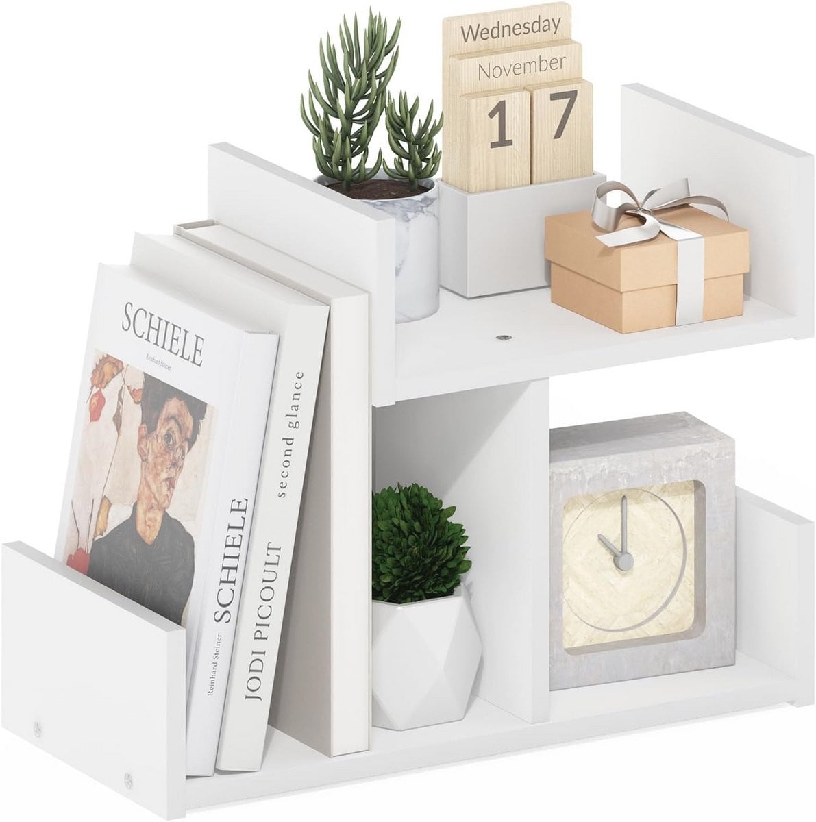 Houten Desktop Boekenplank Opslag Organizer voor Thuis en Kantoor
