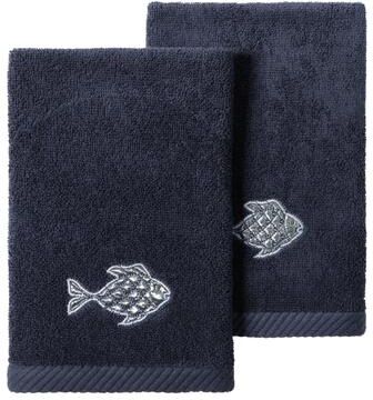 Authentic Hotel and Spa 2PC Embellished Fingertip Towel Set