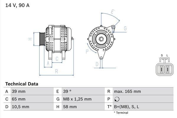 Bosch Lichtmaschine Generator 90A