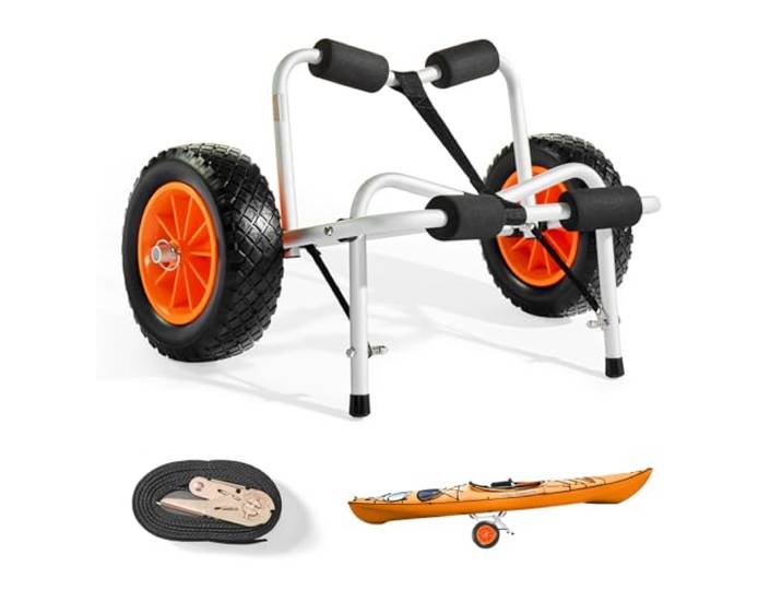 VEVOR Chariot de Kayak\, Chariot de Transport Paddle Pliable Compact\, avec Pneus en Caoutchouc