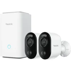 Reolink Argus Series B310 + Hub 1 (2304 x 1296 Pixels), Netzwerkkamera, Weiss