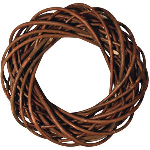 Rayher Weihnachtskranz 65008000, Weidenkranz, Ø 30 cm, geflochtene Weidenäste