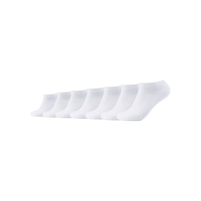 Sneakersocken CAMANO "ca-soft", Herren, Gr. 35-38, weiß, Baumwollmischung, unifarben, normal, Socken Sneakersocken, mit weichem Komfortbund ohne drückende Nähte