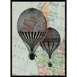 POSTER Zwei Heißluftballons Über Uk A4 Rahmenlos