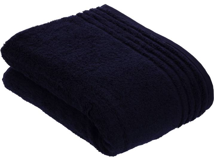 Badetuch VOSSEN Vienna Style Supersoft , blau (tiefblau), B:67cm L:140cm, Walkfrottee, Baumwolle, Handtücher, Badetuch, Supersoft Baumwolle