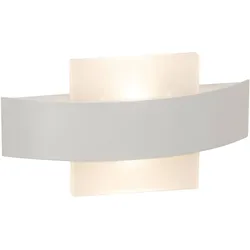 BRILLIANT Lampe Solution LED Wandleuchte 26cm quadratisch weiß   2x 3.5W LED integriert (COB), (335lm, 3000K)   Lichtauslass nach oben und unten