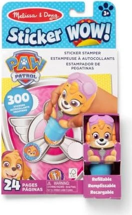 Melissa & Doug - Sticker WOW! Paw Patrol Skye Aufkleberstempel & Block, Basteln