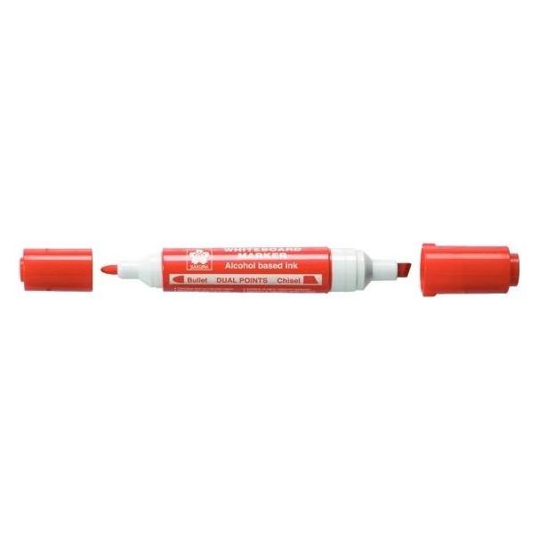 Sakura Whiteboard marker dual points Red (1x) (XWBKT19)