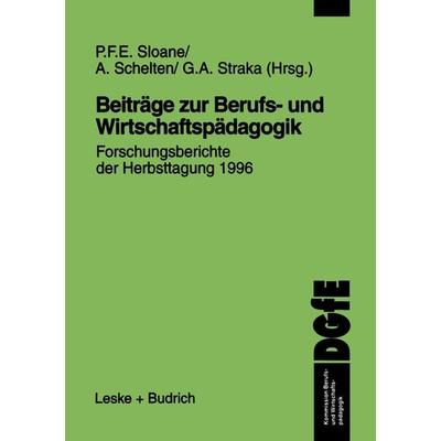 Beiträge zur Berufs- und Wirtschaftspädagogik, Taschenbuch von , VS Verlag für Sozialwissenschaften, 978-3-8100-2077-2
