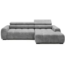 Ecksofa Bull Stoff Silver