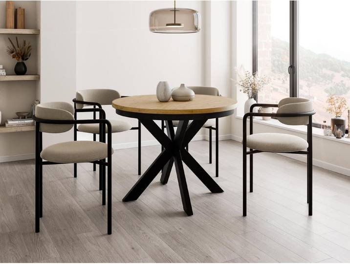 Compleo Esstisch modern, Metallbeine, Runder Esszimmertisch BELLAMI, TOPPSELLER, MADE IN EU