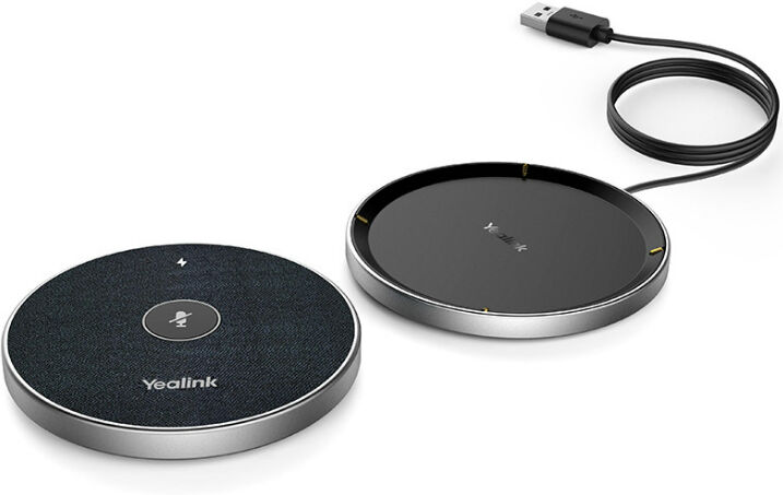 Yealink VCM36-W Microphone d'extension sans-fil parfait pour les salles Yealink Microsoft Teams.
