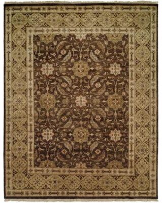 KALATY Bashir Brown/Gold Hand-knotted Area Rug