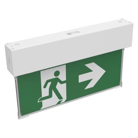 Csdk SL Way out Fluchtwegleuchte 23m Lesereichweite, Wand/Decke, 3 Stunden Batterie, inkl. Piktogramm (4 Stü (MTL-SM23ST)