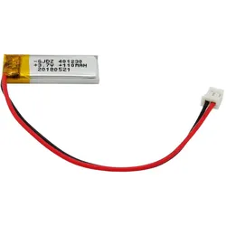LP-401230, Lithium-Polymer / LiPo Akku, 3,7V, 100mAh mit 2 Pin JST Stecker