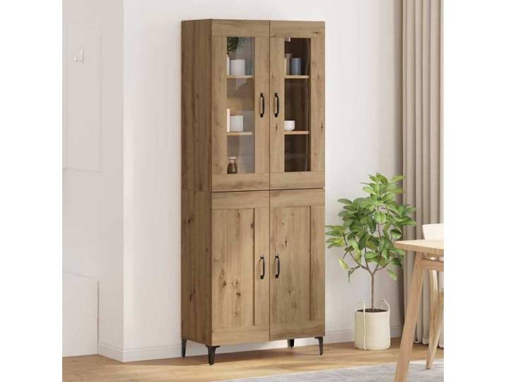 (ON SALE)Enfilade - Vitrine Buffet haut - Haut Armoire - Chêne artisanal 69 5x34x180 cm @FR9706299