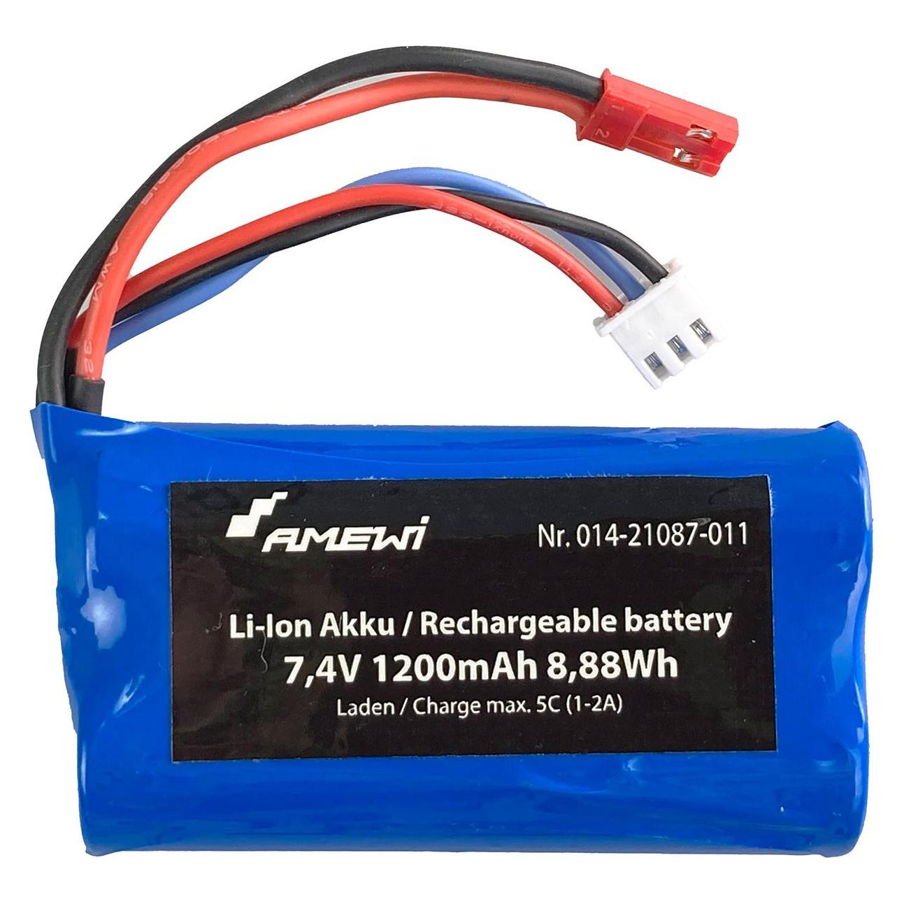 Amewi RC-Akku Li-Ion (1200 mAh, 7.40 V) (014-21087-011)