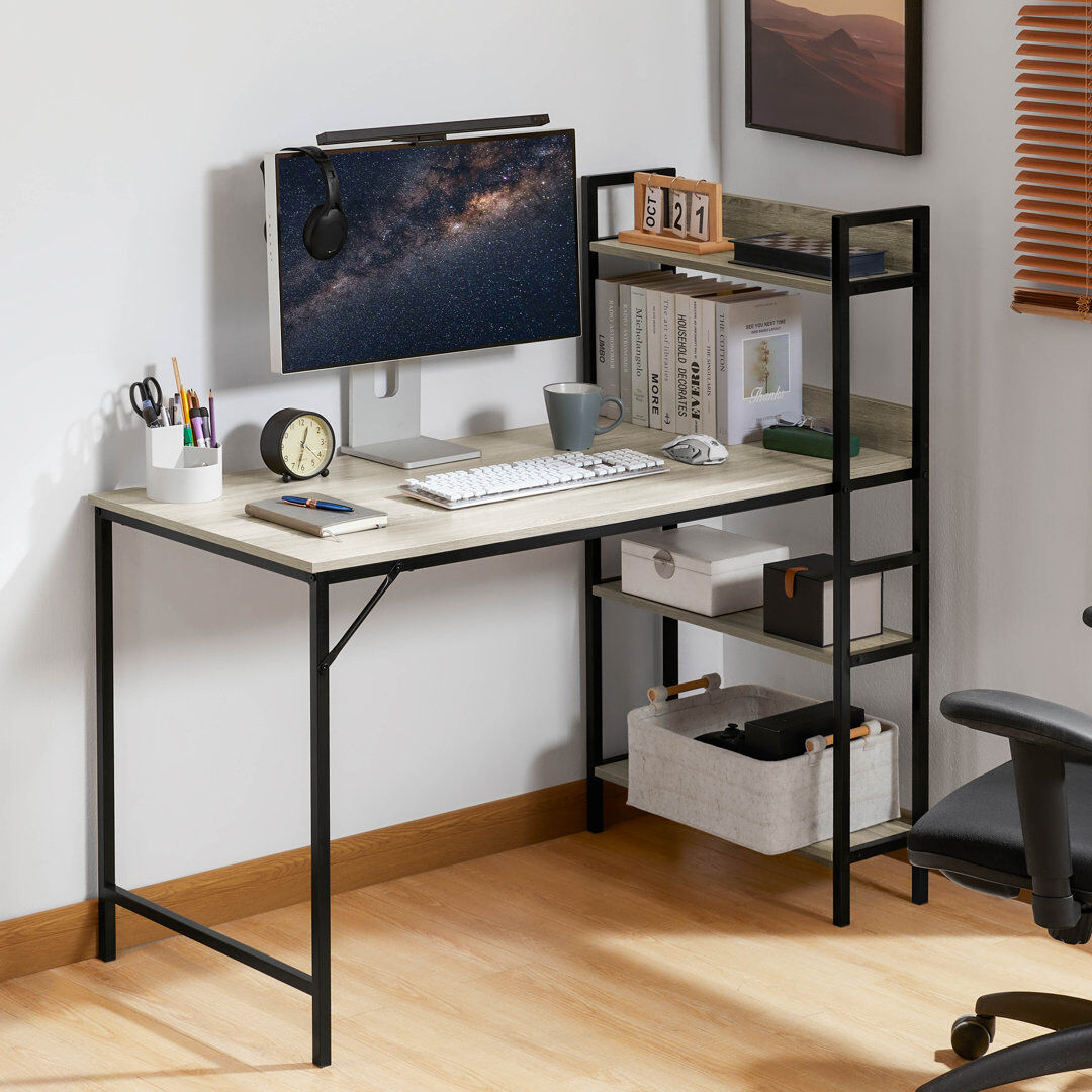 Borough Wharf Yaraghi Modular Iron Computer Desk Grey