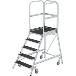 Munk Podesttreppe eins. begehbar mit Federrollen Korundbeschichtung R13 - 054105