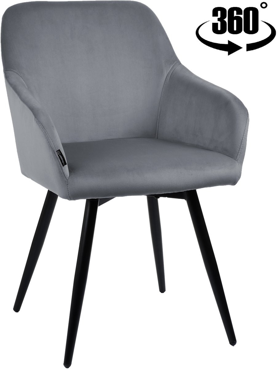 ExitoDesign ESMO Ergonomische Bureaustoel met Armleuningen - Grijs - Velours