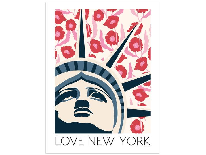 Wandbild ARTLAND Love New York , farbe bild(er): rot, B:60cm H:80cm, Alu Dibond, Bilder, Wandbild, als Alubild, Leinwandbild, Poster, Wandaufkleber in verschied. Grössen