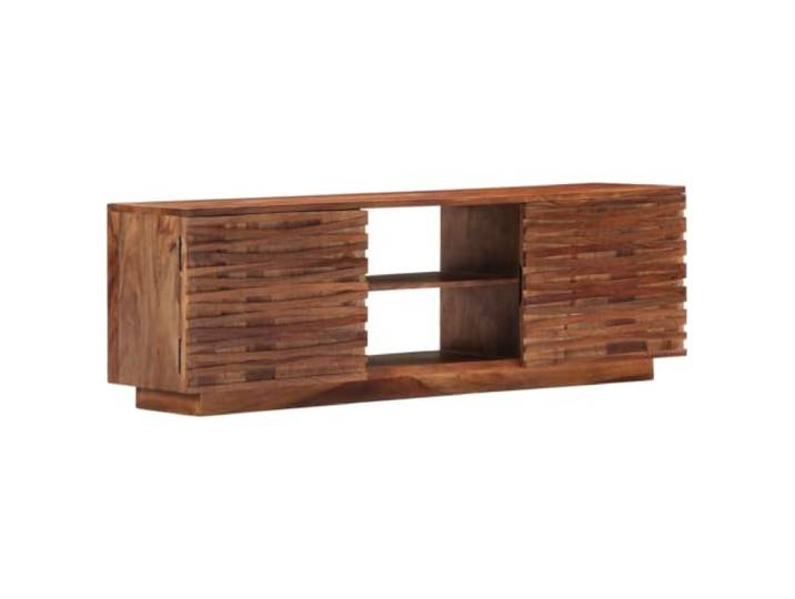 LKJephalotrope TV-Schrank Massivholz Akazie Lowboard 120x30x40 cm Rustikales Lowboard aus massivem Akazienholz mit 2 Türen und 2 offenen Fächern für Wohnzimmer und Schlafzimmer.
